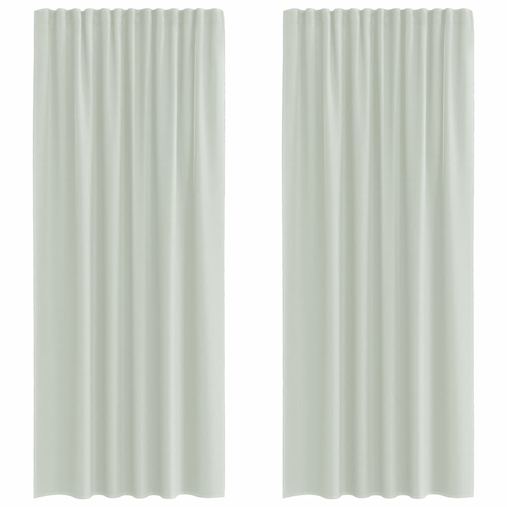 vidaXL Voile Curtains with Rod Pockets 2 pcs Light Grey