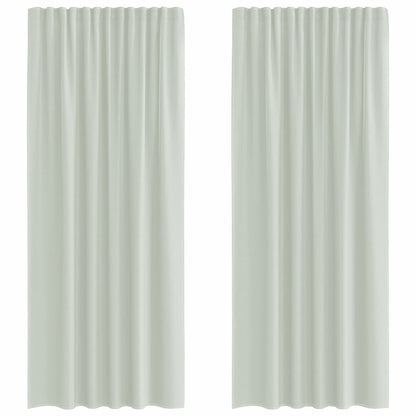 vidaXL Voile Curtains with Rod Pockets 2 pcs Light Grey