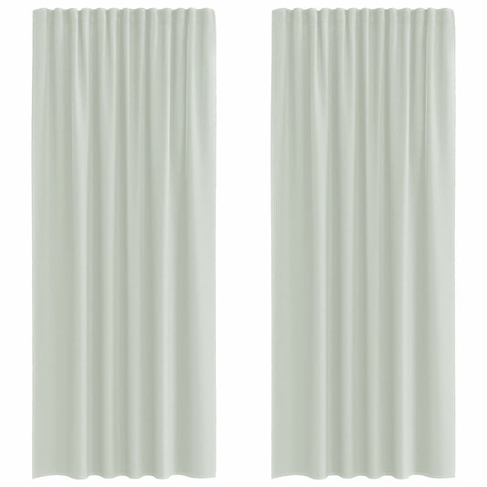 vidaXL Voile Curtains with Rod Pockets 2 pcs Light Grey