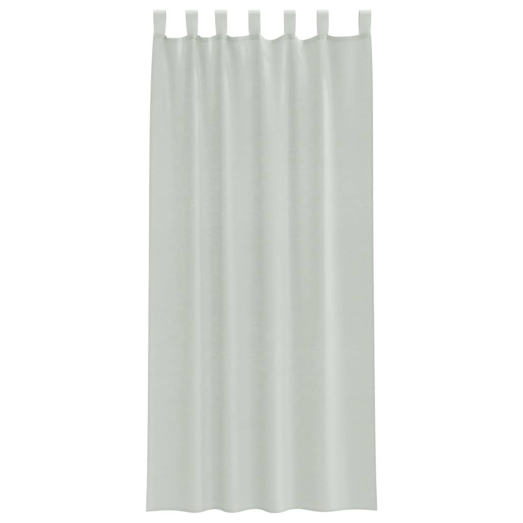 vidaXL Voile Curtains with Rod Pockets 2 pcs Light Grey