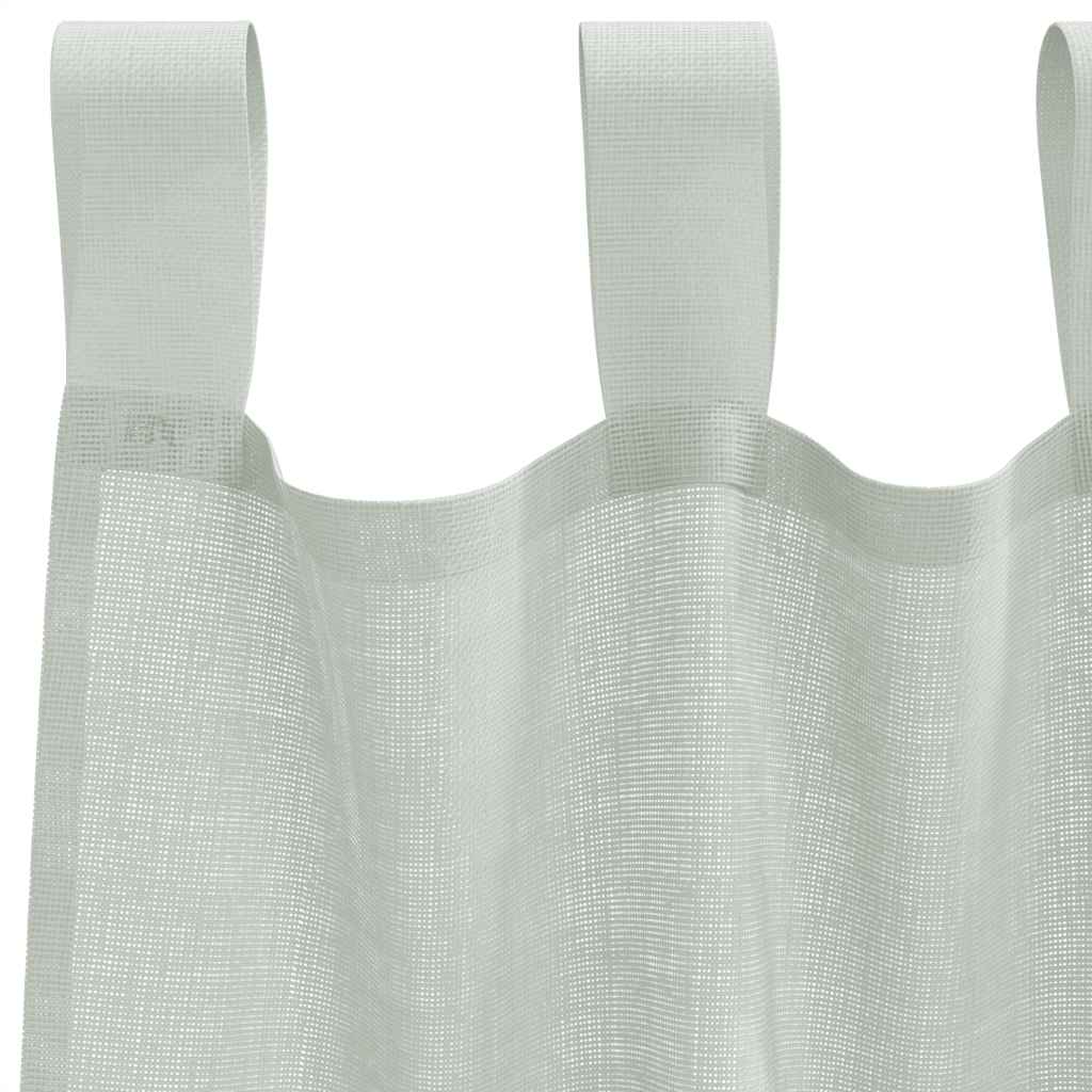 vidaXL Voile Curtains with Rod Pockets 2 pcs Light Grey