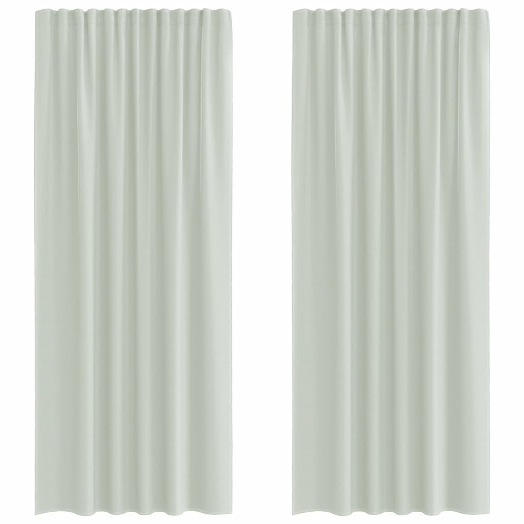 vidaXL Voile Curtains with Rod Pockets 2 pcs Light Grey