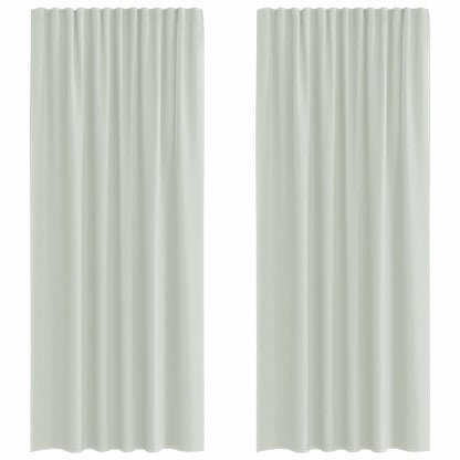 vidaXL Voile Curtains with Rod Pockets 2 pcs Light Grey