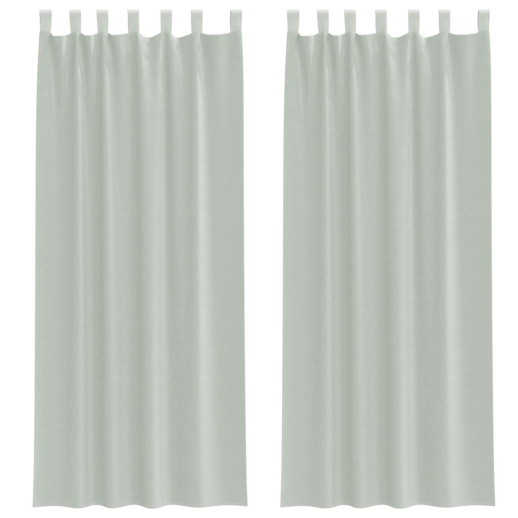 vidaXL Voile Curtains with Rod Pockets 2 pcs Light Grey