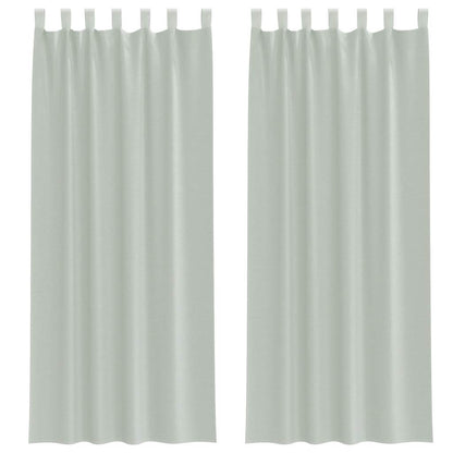 vidaXL Voile Curtains with Rod Pockets 2 pcs Light Grey