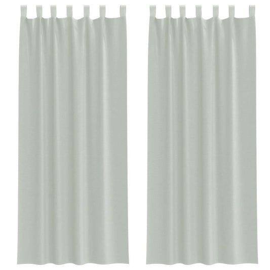 vidaXL Voile Curtains with Rod Pockets 2 pcs Light Grey
