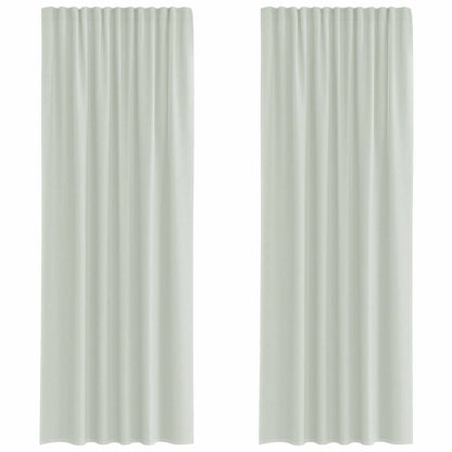 vidaXL Voile Curtains with Rod Pockets 2 pcs Light Grey