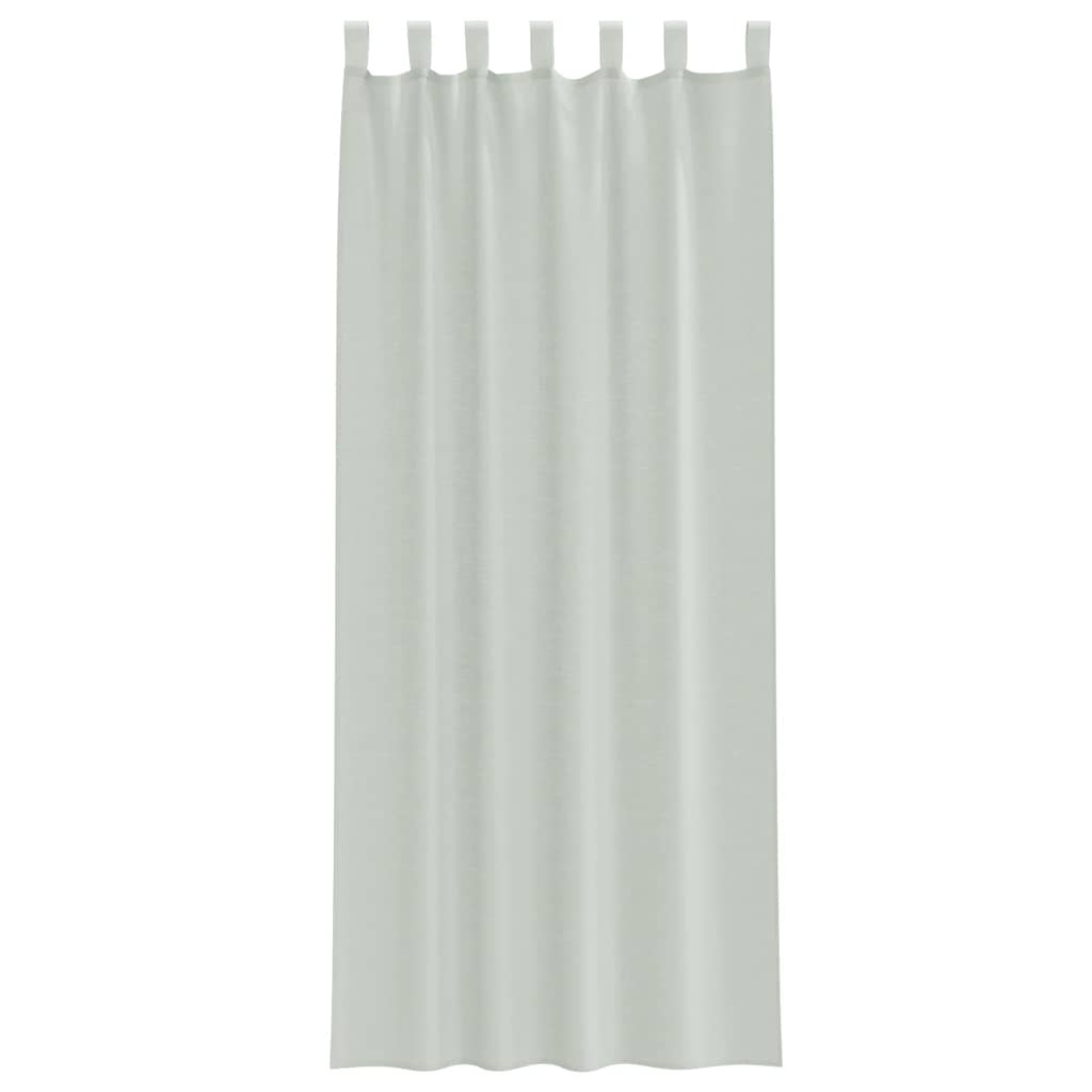 vidaXL Voile Curtains with Rod Pockets 2 pcs Light Grey