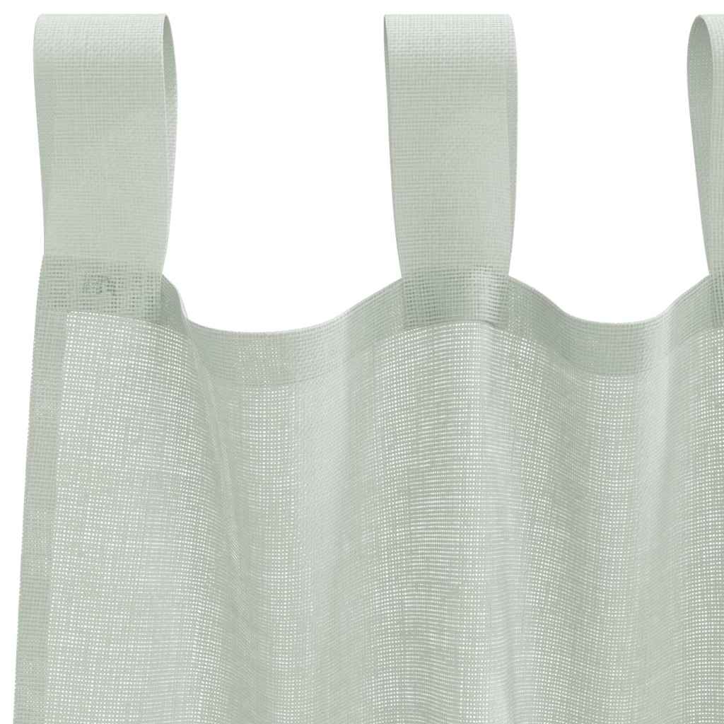 vidaXL Voile Curtains with Rod Pockets 2 pcs Light Grey