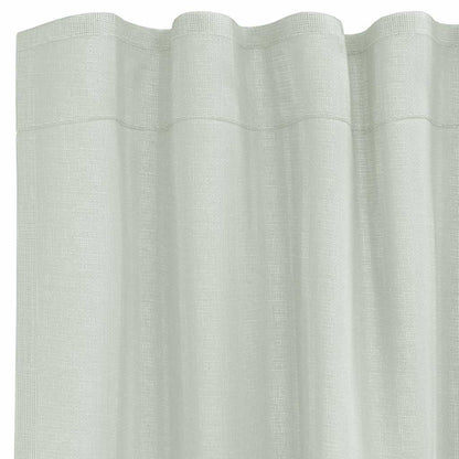 vidaXL Voile Curtains with Rod Pockets 2 pcs Light Grey
