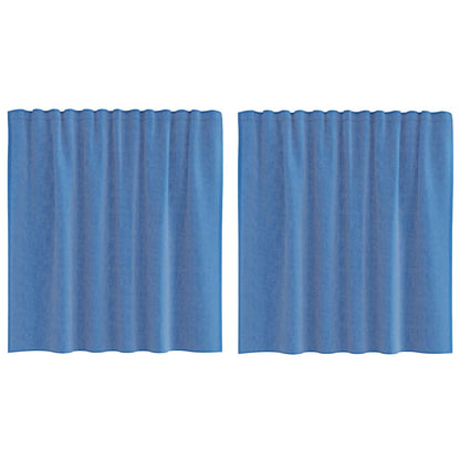 vidaXL Voile Curtains with Rod Pockets 2 pcs Royal Blue