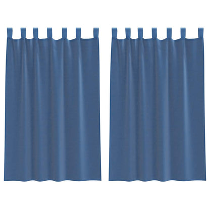 vidaXL Voile Curtains with Rod Pockets 2 pcs Royal Blue