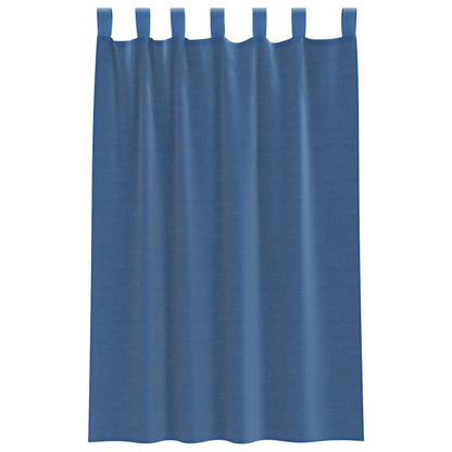 vidaXL Voile Curtains with Rod Pockets 2 pcs Royal Blue