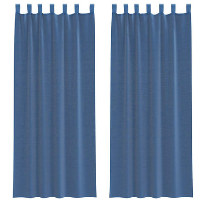 vidaXL Voile Curtains with Rod Pockets 2 pcs Royal Blue