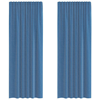 vidaXL Voile Curtains with Rod Pockets 2 pcs Royal Blue