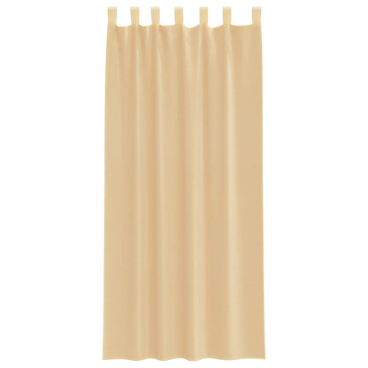 vidaXL Voile Curtains with Rod Pockets 2 pcs Sand