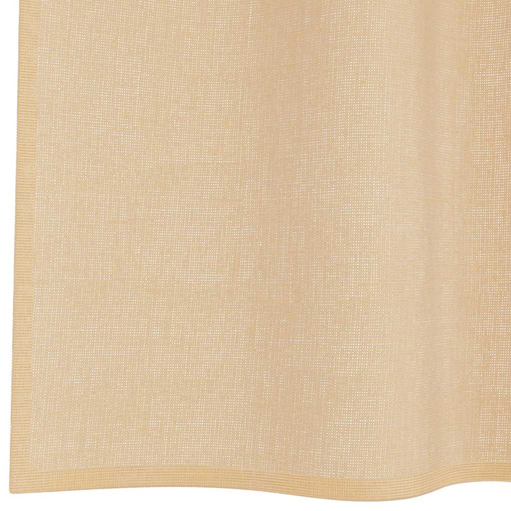 vidaXL Voile Curtains with Rod Pockets 2 pcs Sand