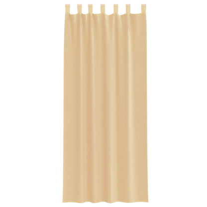 vidaXL Voile Curtains with Rod Pockets 2 pcs Sand
