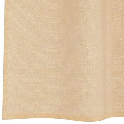 vidaXL Voile Curtains with Rod Pockets 2 pcs Sand