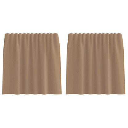 vidaXL Voile Curtains with Rod Pockets 2 pcs Light Brown