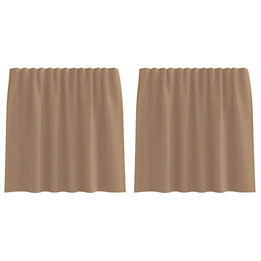 vidaXL Voile Curtains with Rod Pockets 2 pcs Light Brown