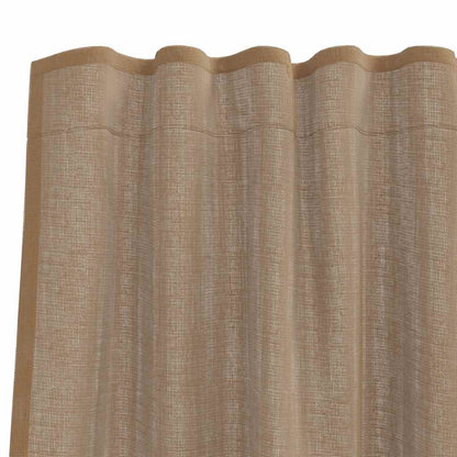 vidaXL Voile Curtains with Rod Pockets 2 pcs Light Brown