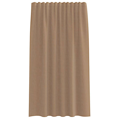 vidaXL Voile Curtains with Rod Pockets 2 pcs Light Brown