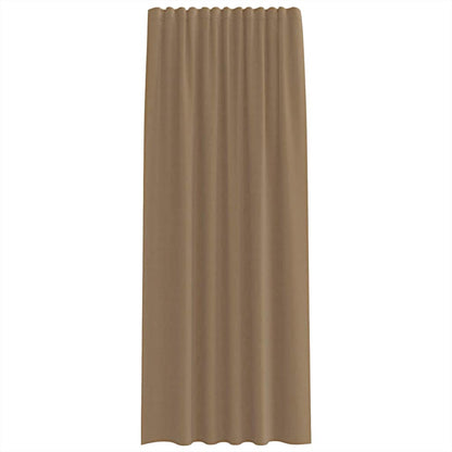 vidaXL Voile Curtains with Rod Pockets 2 pcs Light Brown