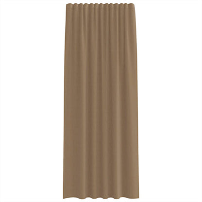 vidaXL Voile Curtains with Rod Pockets 2 pcs Light Brown