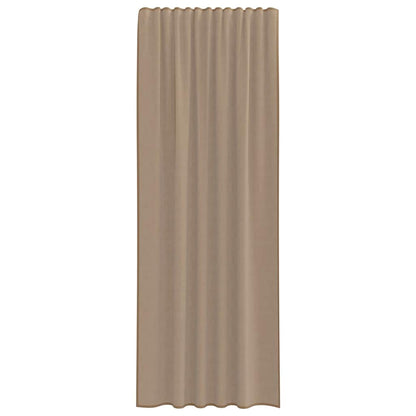 vidaXL Voile Curtains with Rod Pockets 2 pcs Light Brown