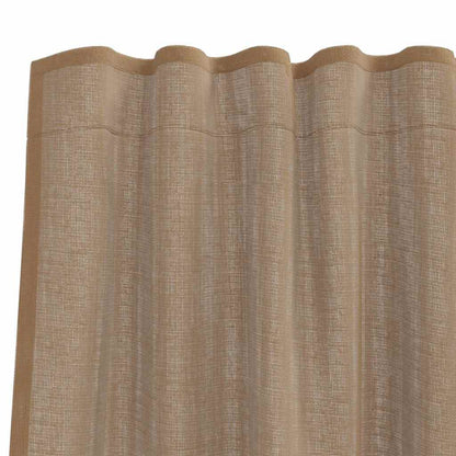 vidaXL Voile Curtains with Rod Pockets 2 pcs Light Brown