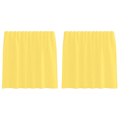 vidaXL Voile Curtains with Rod Pockets 2 pcs Yellow