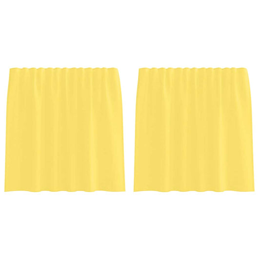 vidaXL Voile Curtains with Rod Pockets 2 pcs Yellow