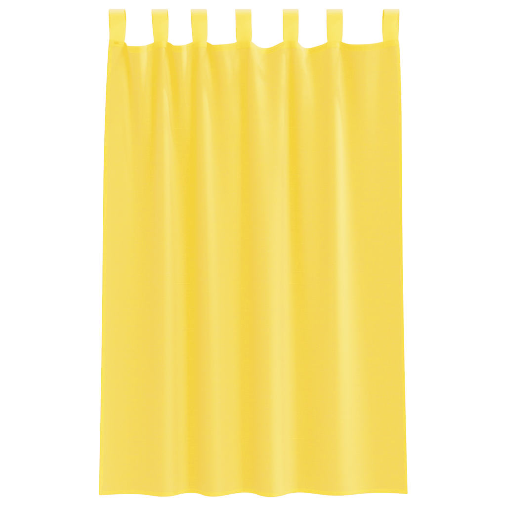 vidaXL Voile Curtains with Rod Pockets 2 pcs Yellow