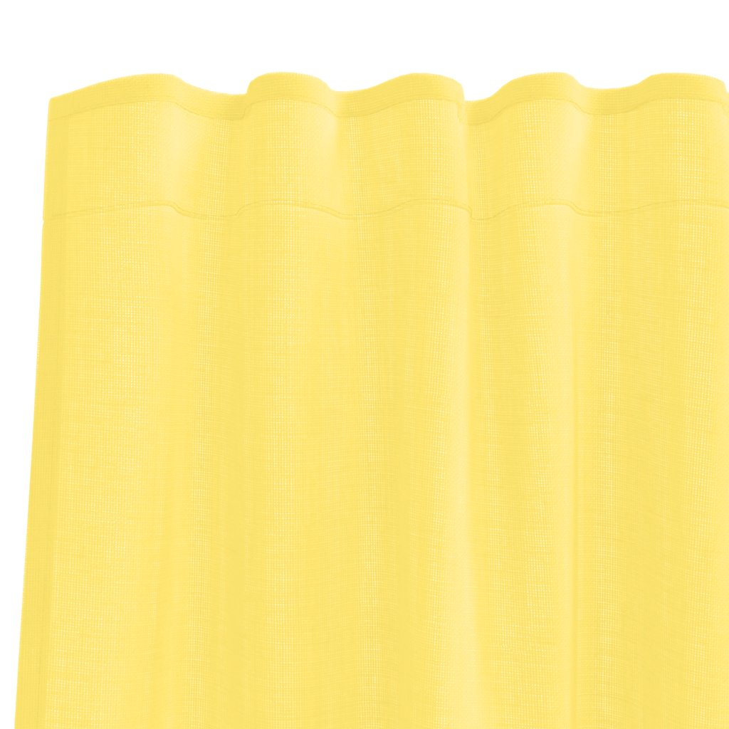 vidaXL Voile Curtains with Rod Pockets 2 pcs Yellow