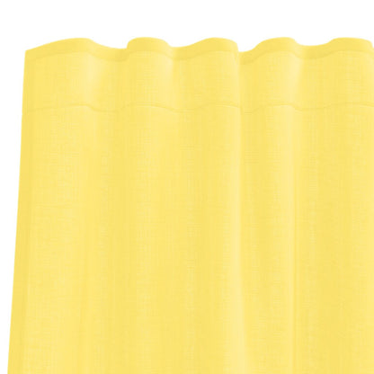 vidaXL Voile Curtains with Rod Pockets 2 pcs Yellow