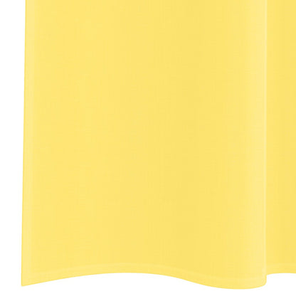 vidaXL Voile Curtains with Rod Pockets 2 pcs Yellow