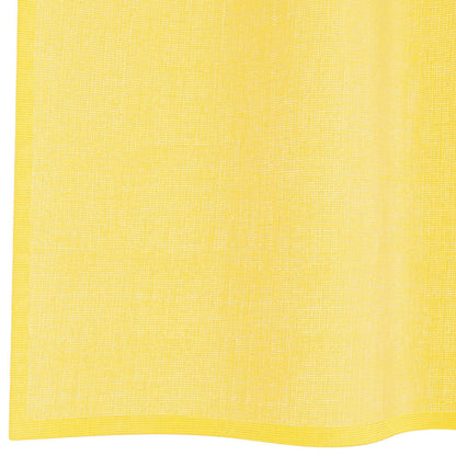 vidaXL Voile Curtains with Rod Pockets 2 pcs Yellow