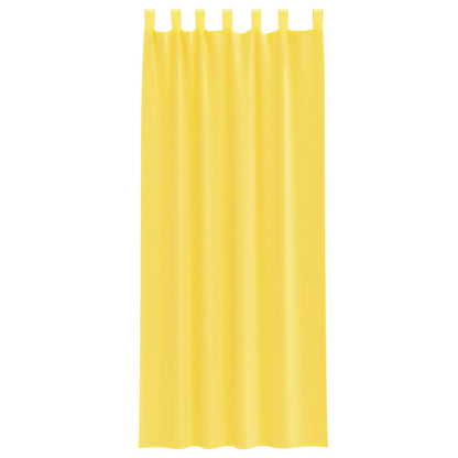 vidaXL Voile Curtains with Rod Pockets 2 pcs Yellow