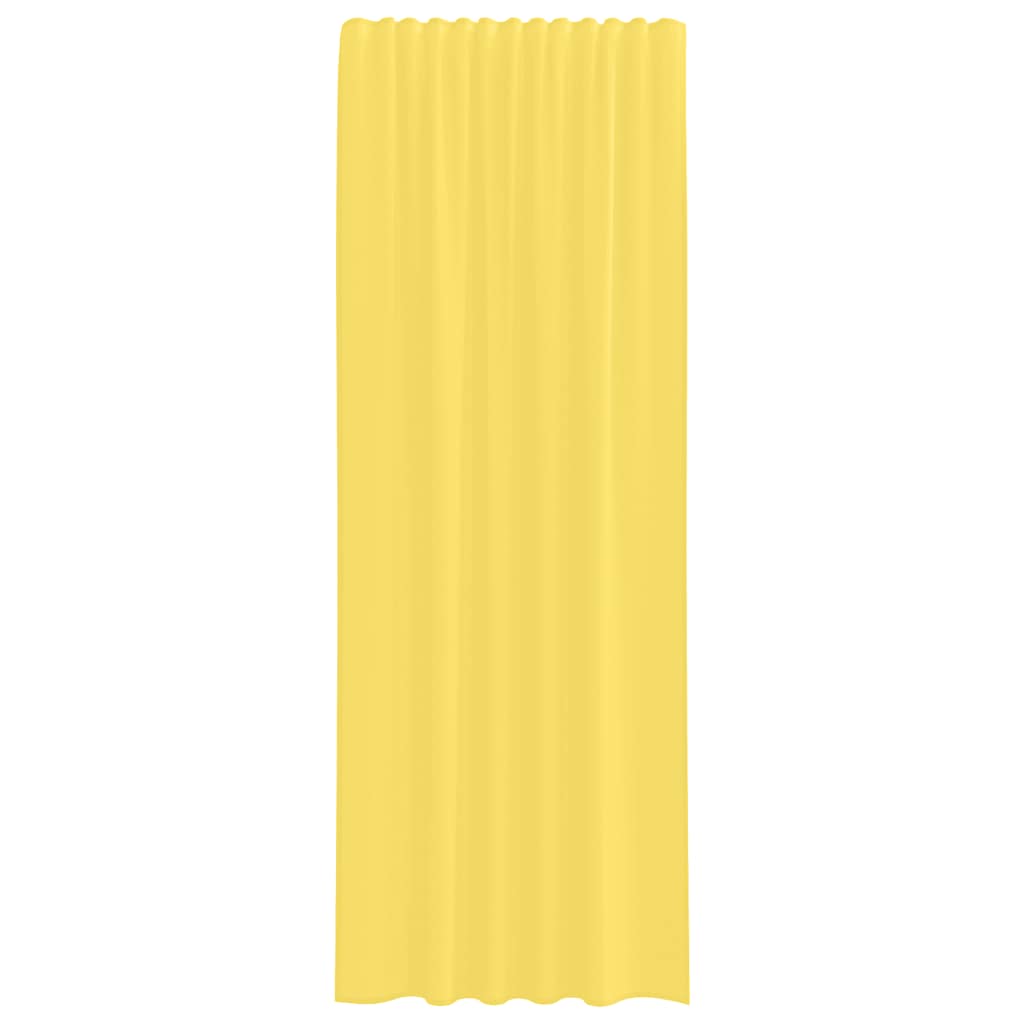 vidaXL Voile Curtains with Rod Pockets 2 pcs Yellow
