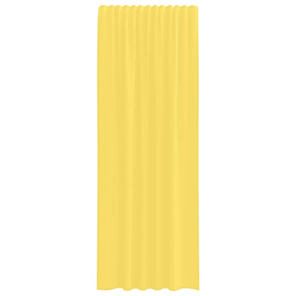 vidaXL Voile Curtains with Rod Pockets 2 pcs Yellow