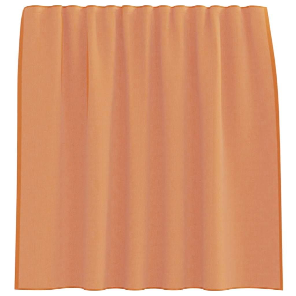vidaXL Voile Curtains with Rod Pockets 2 pcs Terracotta