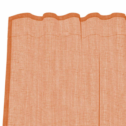 vidaXL Voile Curtains with Rod Pockets 2 pcs Terracotta