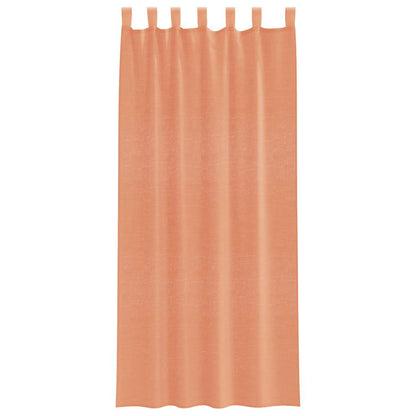 vidaXL Voile Curtains with Rod Pockets 2 pcs Terracotta