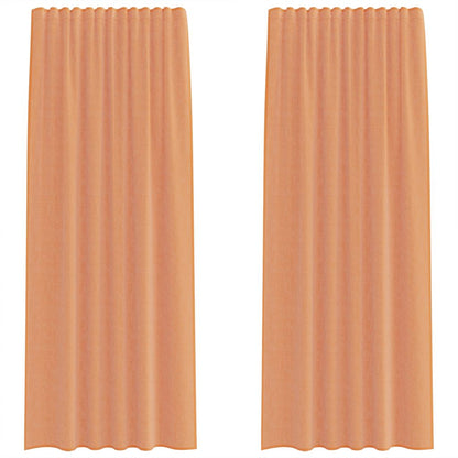 vidaXL Voile Curtains with Rod Pockets 2 pcs Terracotta