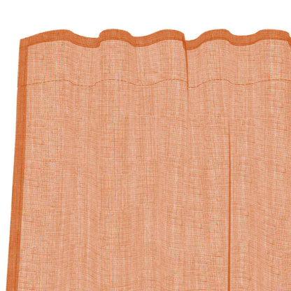 vidaXL Voile Curtains with Rod Pockets 2 pcs Terracotta