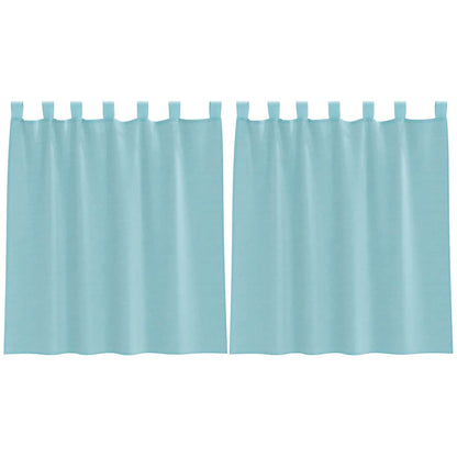 vidaXL Voile Curtains with Rod Pockets 2 pcs Turquoise