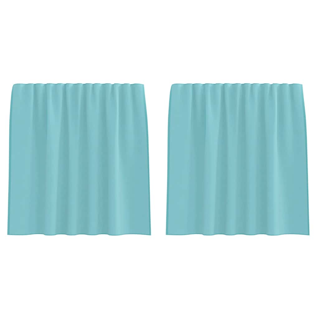 vidaXL Voile Curtains with Rod Pockets 2 pcs Turquoise
