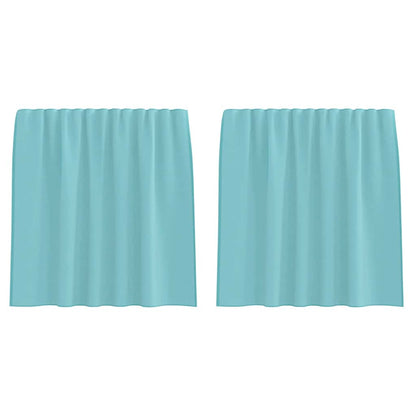 vidaXL Voile Curtains with Rod Pockets 2 pcs Turquoise