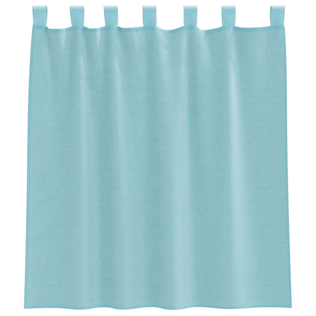 vidaXL Voile Curtains with Rod Pockets 2 pcs Turquoise